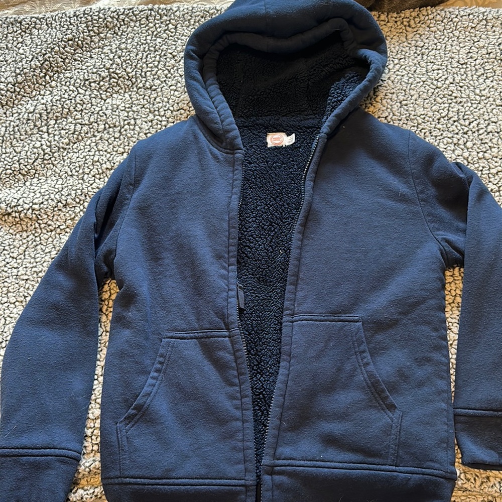 Wonder Nation, Boys Fleece-Lined Zip-up, Large, Blue, Rarely Worn